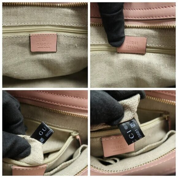 GUCCI Bree Pink GG Leather Satchel 380-020125 - Picture 11 of 12